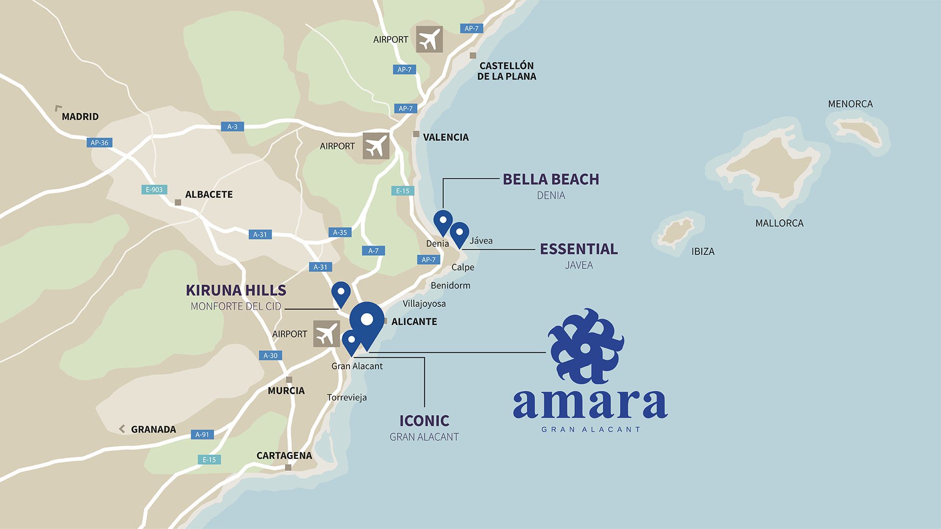 Mapa AMARA ages