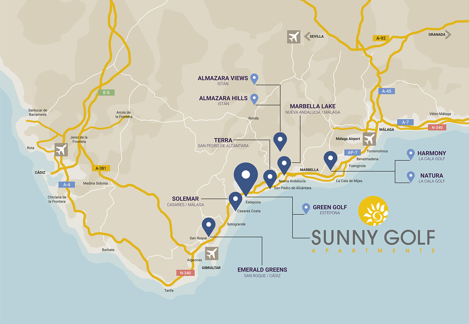 Mapa SUNNY GOLF ages mvl