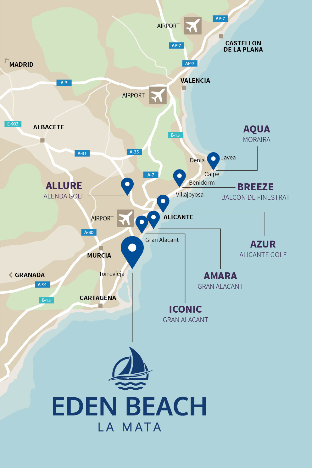 Mapa EDEN BEACH 2502 movil ageng