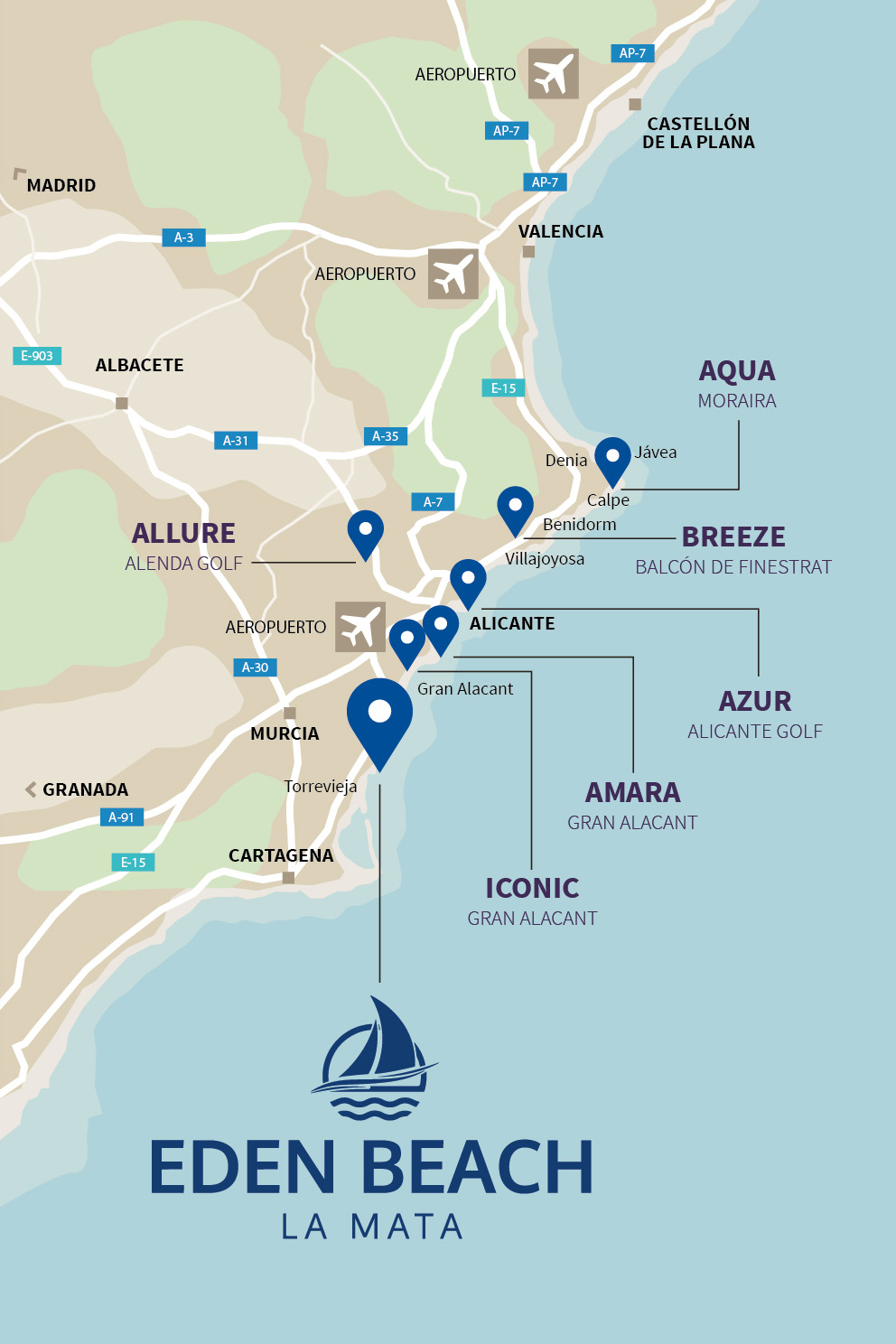 Mapa EDEN BEACH 2502 movil ages