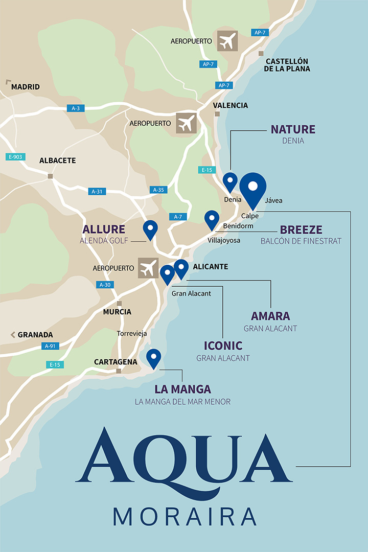 Mapa AQUA MORAIRA 2504 movil ages